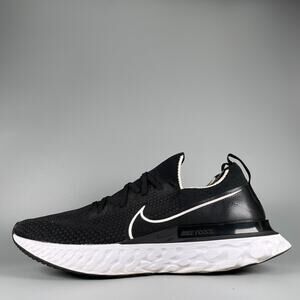 Nike React Infinity Run Flyknit Men's Size 14 Black White Running Sneakers Shoes